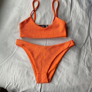 Orange two-piece bikini